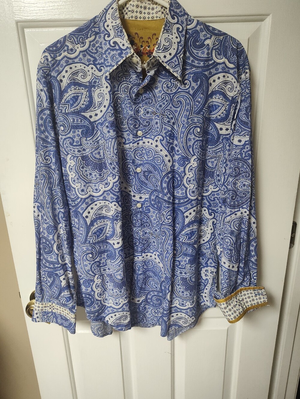 Robert Graham Blue Paisley Long-Sleeve Men's Shirt